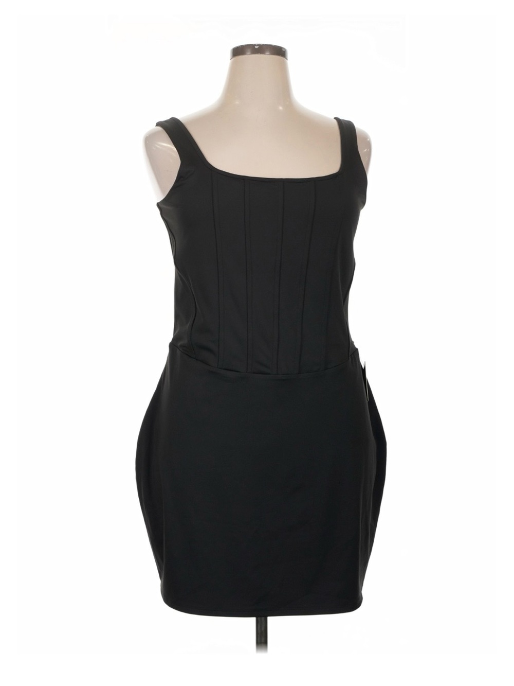 Express Black Square-Neck Mini Dress